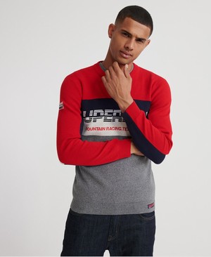 Superdry Mega Logo Crew Neck Férfi Ugró MélySzürke | XHVJY9703